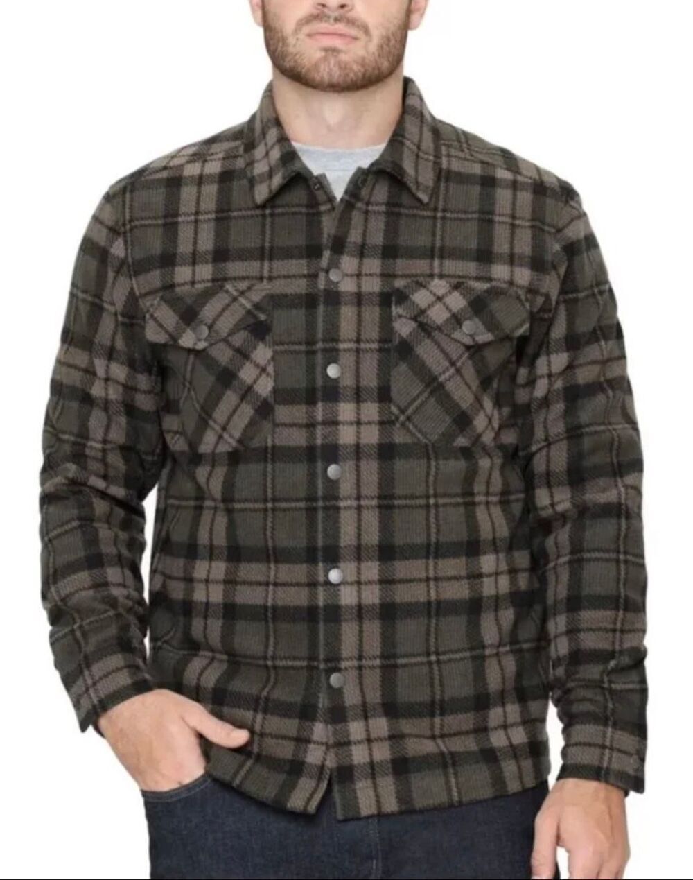 The B.C. Clothing Co. Large NWT green Heritage Men's Textured Flannel Shirt